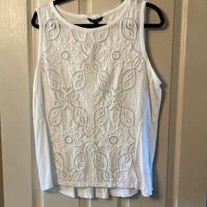 Eyelet work on front,stitching on back